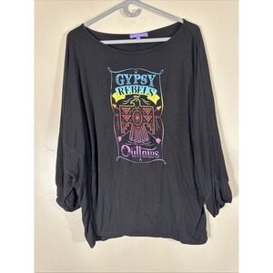 Gypsy Soule Shirt Womens Xl Black Rebels & Outlaws Very Soft!